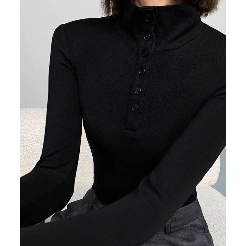 Commense Slinky Button-up Long Sleeve Shirt size 8