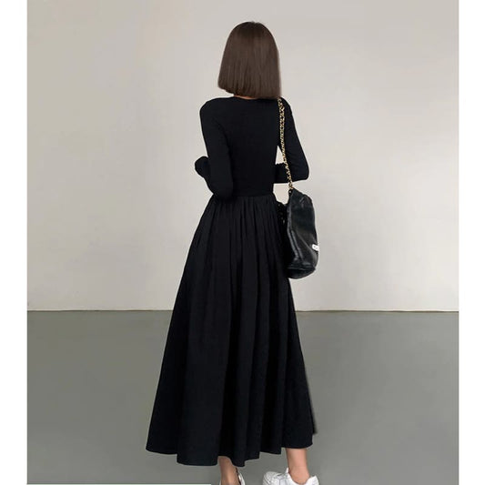 Leisure Pockets Long Sleeve Long Dress | Size XS | Commense