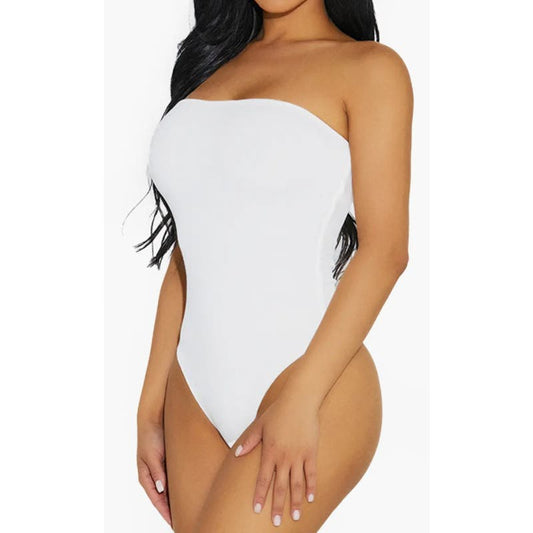 🌟 Naked Wardrobe Got Tube Be U Bodysuit in White - Size XL - Chic, Sleek, and Uniquely You! 🌟