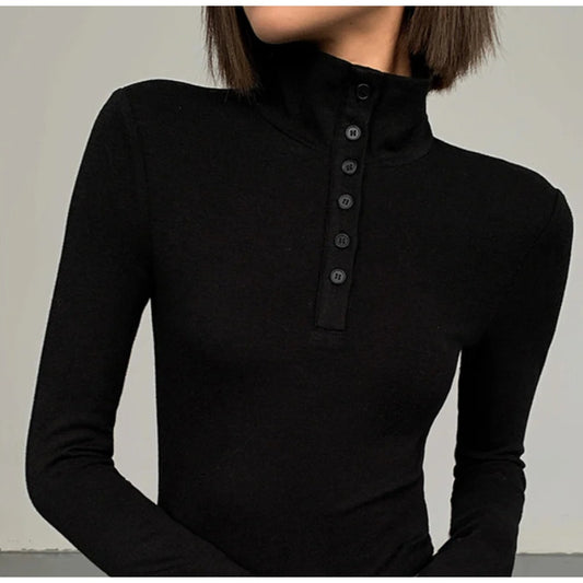 Commense Slinky Button-up Long Sleeve Shirt size 8