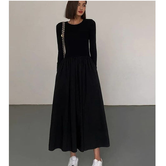 Leisure Pockets Long Sleeve Long Dress | Size XS | Commense