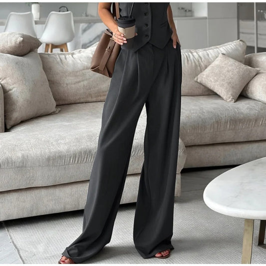 Minimalism Tailored Wide Leg Pants | Size 8-10 | Commense