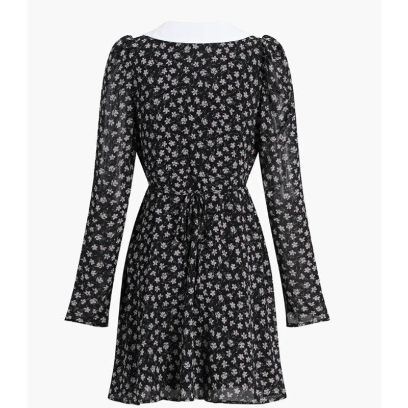 Floral Peter Pan Collar Short Dress | Size Small | Commense