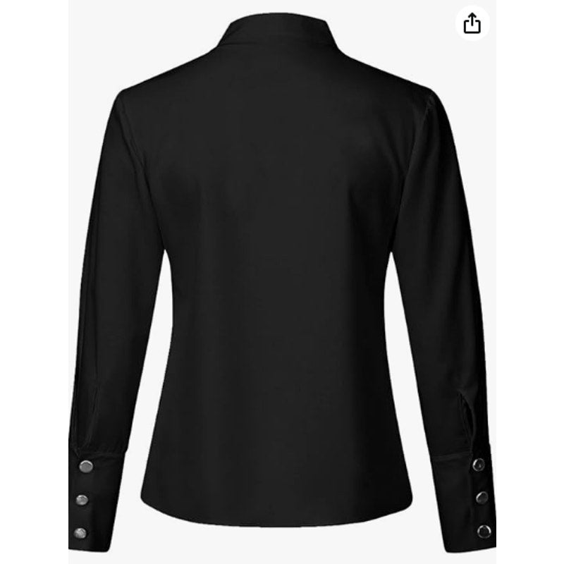 In The Office Elegant Long Sleeve Blouse | Chicgenes | Black or White