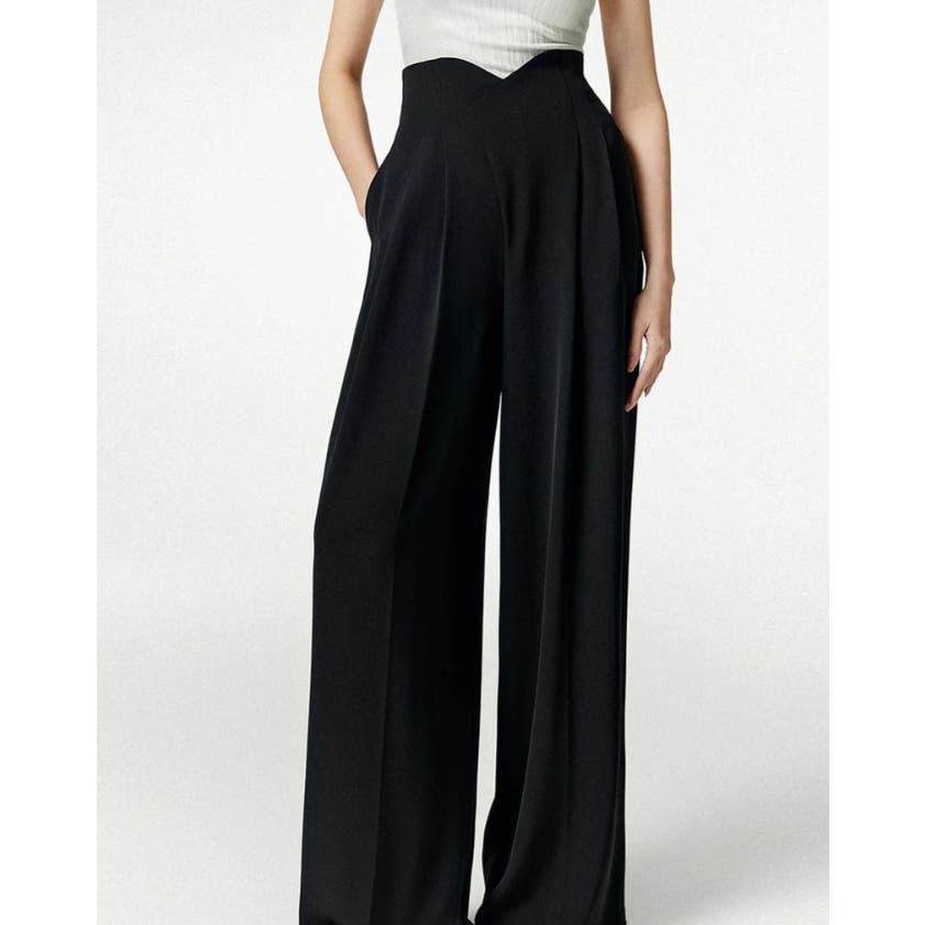 Notch Wide Leg Dress Pants | Size Small  | Commense