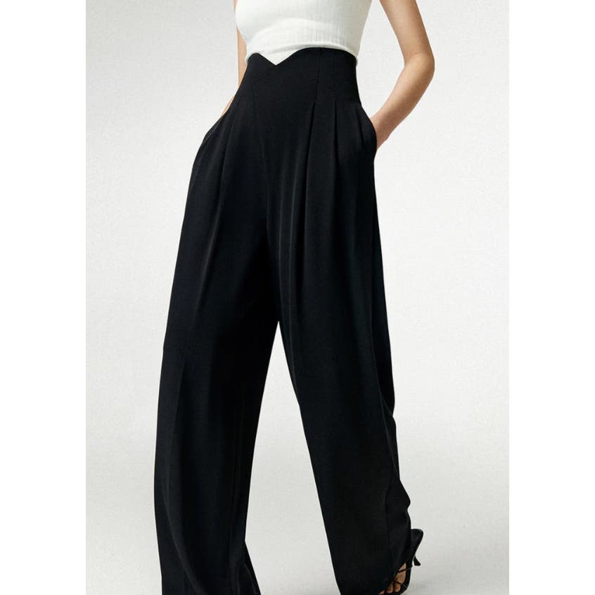 Notch Wide Leg Dress Pants | Size Small  | Commense