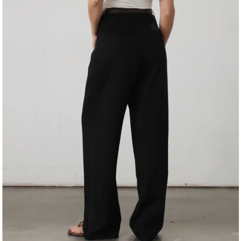 Solid Wide Leg Pants Without Belt | Size 8-10 | Commense