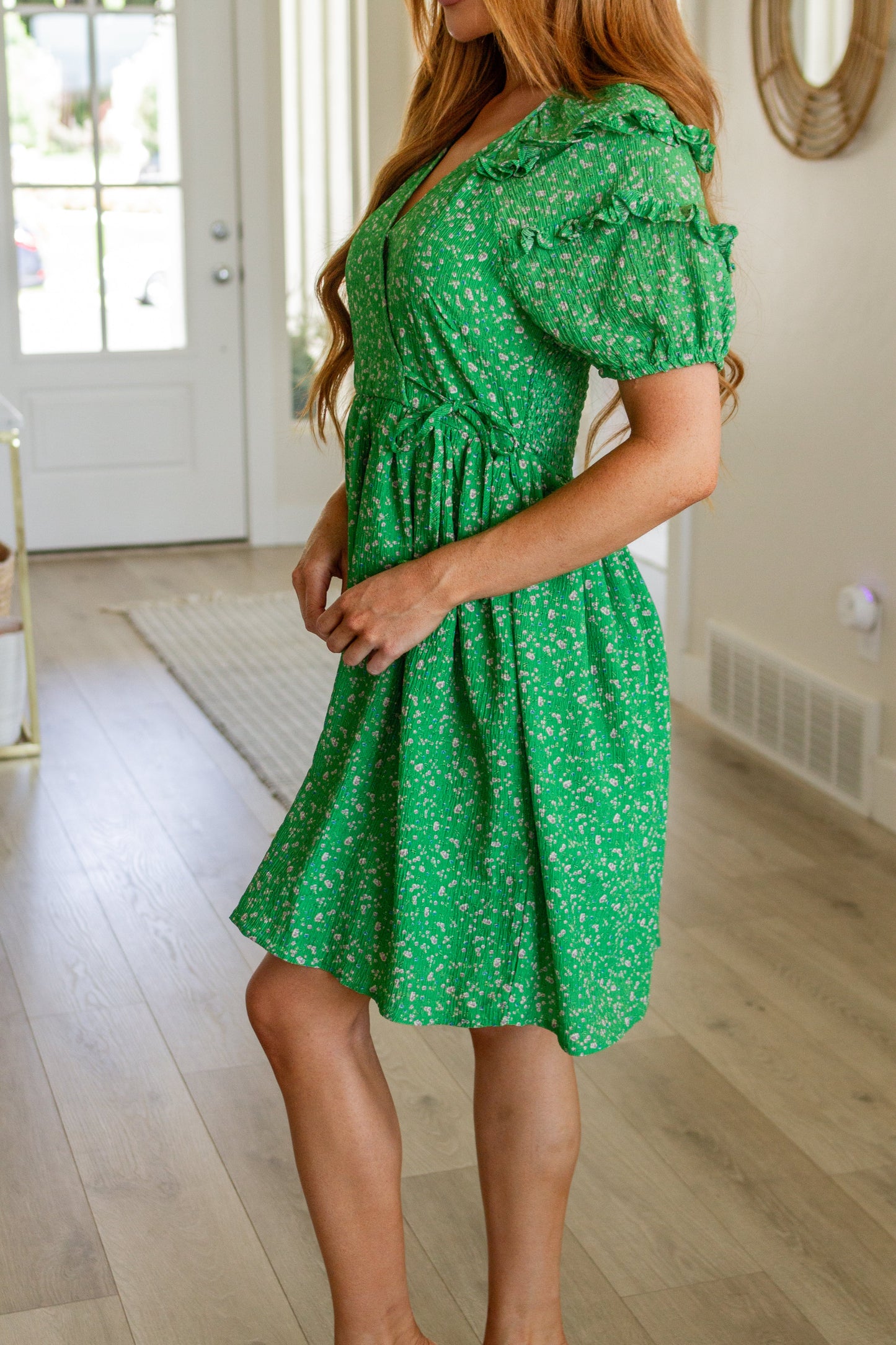 Garden Goddess V-Neck Dress