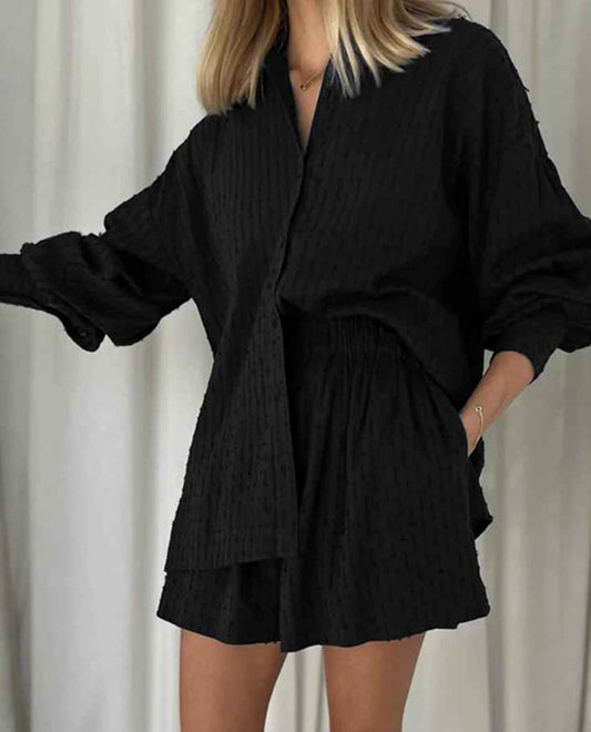 Utility Cover Up Two Piece Shorts Set