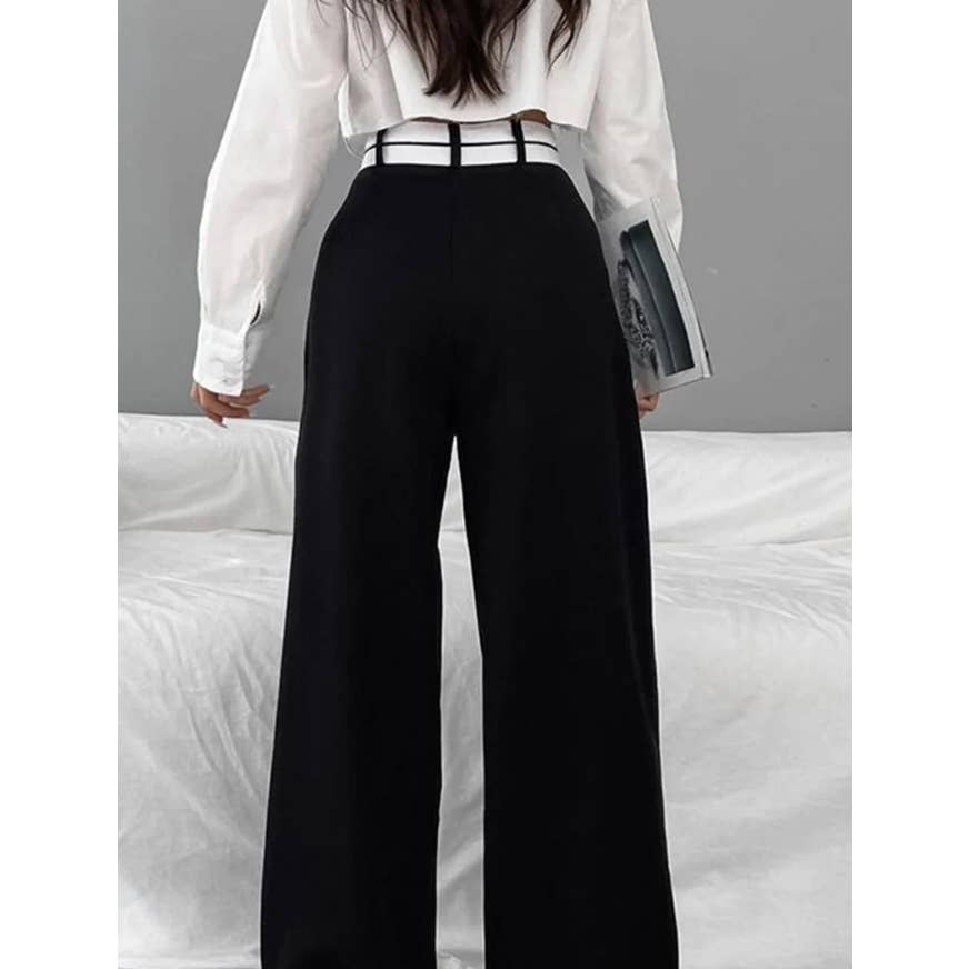 Commense Feeling Free Wide Leg Dress Pants in Black - Size Large - Unleash Your Style! 🖤