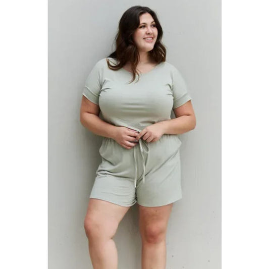 🌿 Zenana Chilled Out Full Size Romper in Light Sage - Size XL - Your Go-To for Effortless Style! 🌿