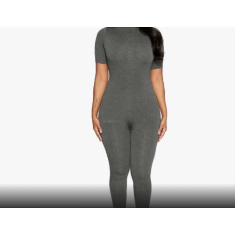 "Chic Comfort Meets Urban Elegance" 🌟 Naked Wardrobe Funnel Neck Jumpsuit