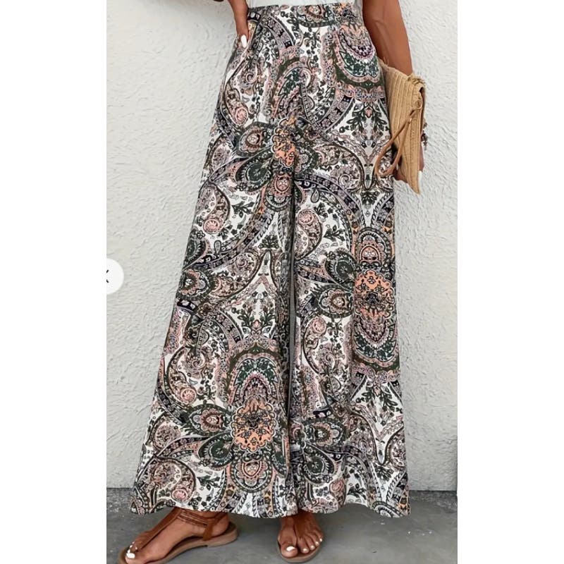 Chicgenes High waist Floral Wide Leg pants | Size Medium